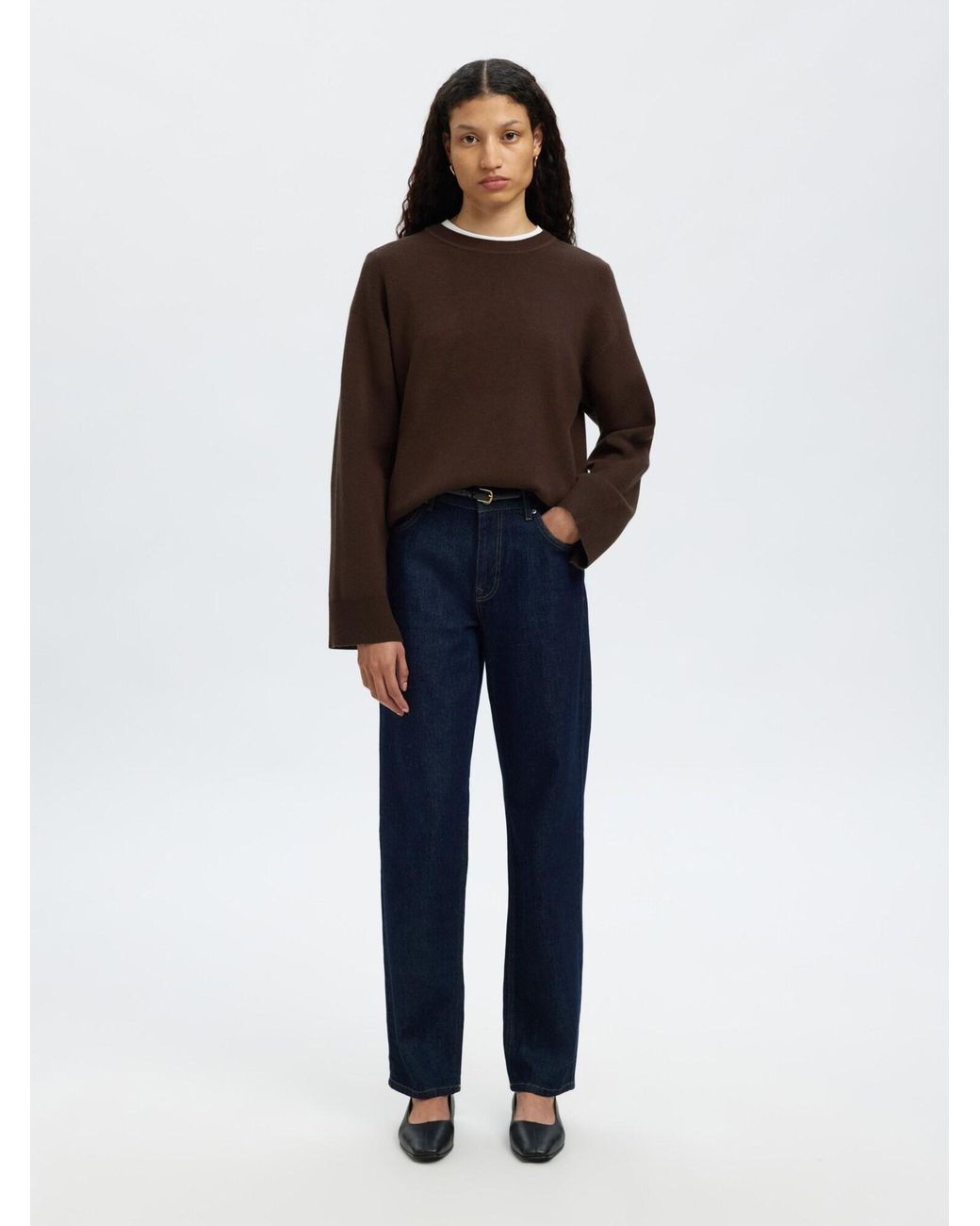 SELECTED Brown Pullover