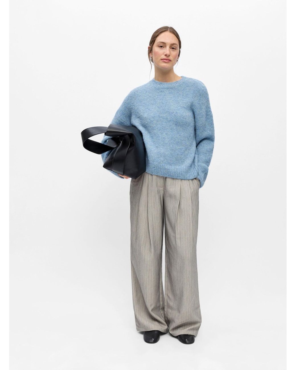 Object Blue Pullover Objsaggia