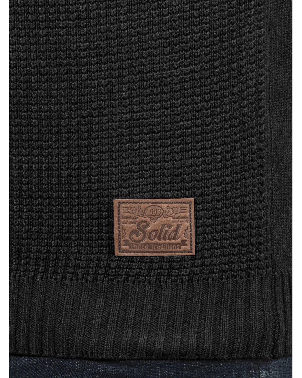 Solid Pullover Tommy in Black für Herren