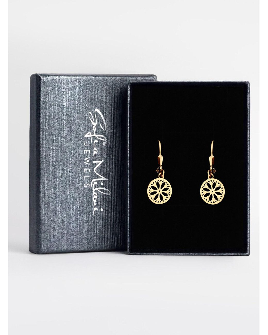 Sofia Milani Metallic Ohrringe Flower Circle