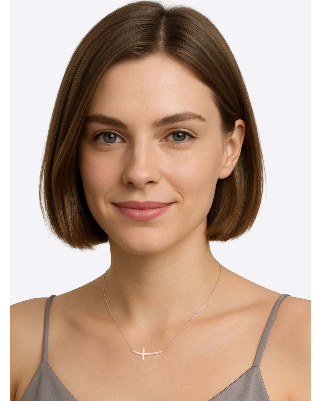 Sofia Milani White Kette Cross