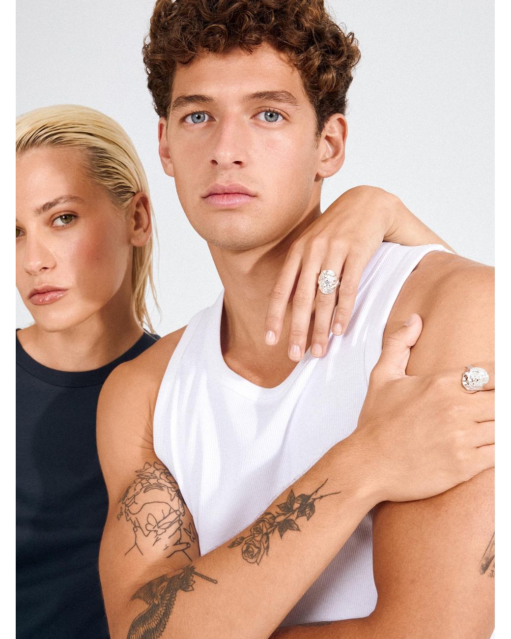 Pilgrim Ring Haze in White für Herren