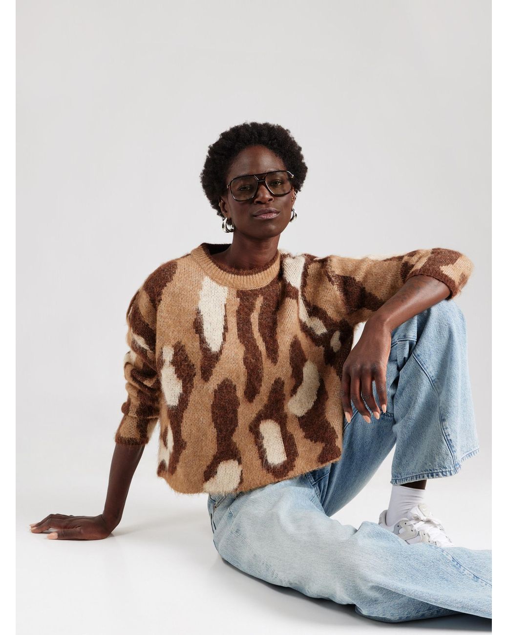 ONLY Brown Pullover Onledelie