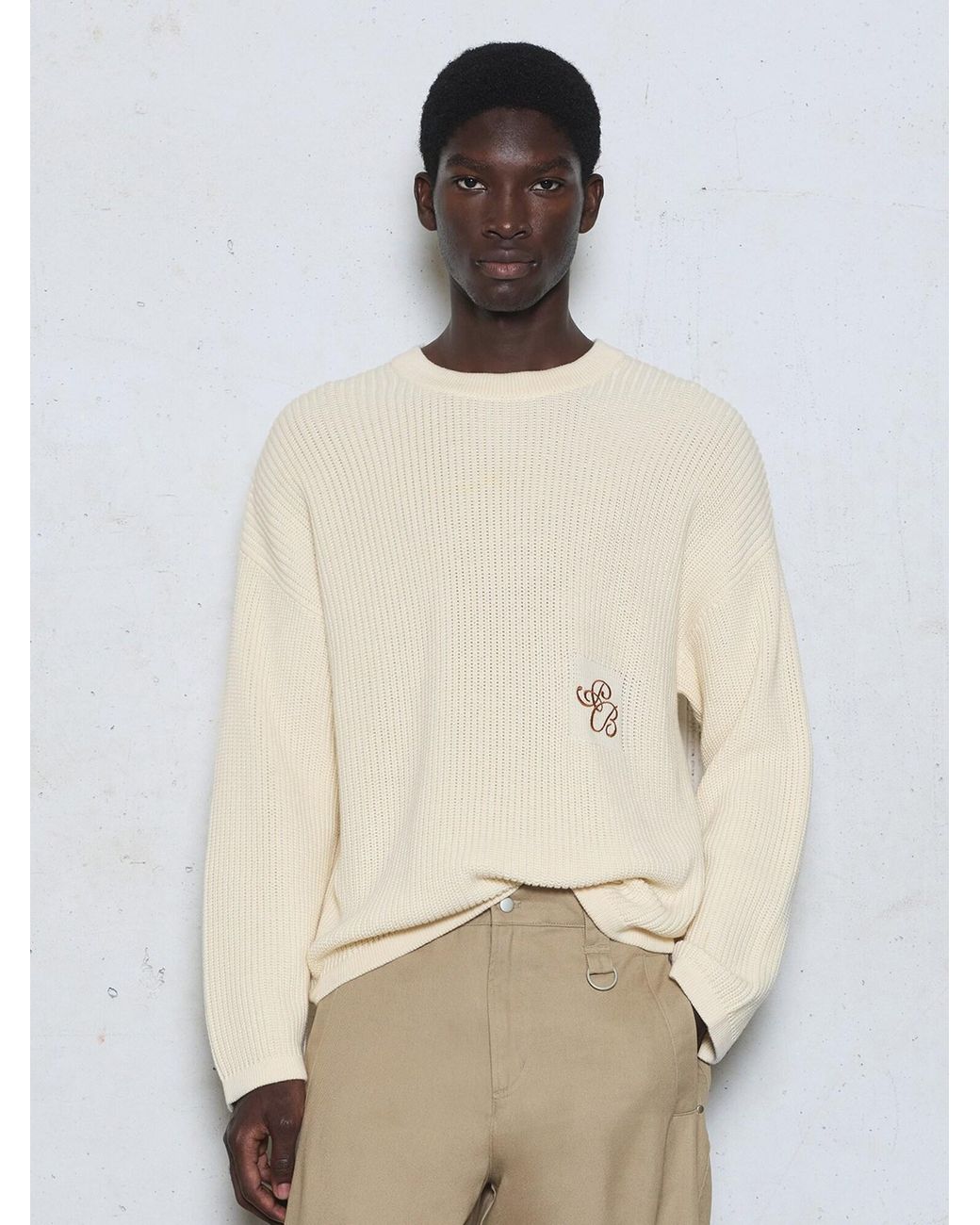 Pull&Bear Pullover in White für Herren