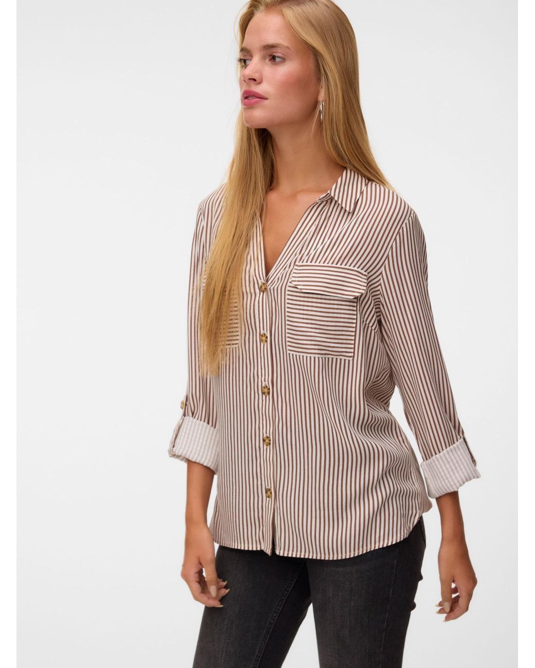 Vero Moda Natural Bluse Vmbumpy