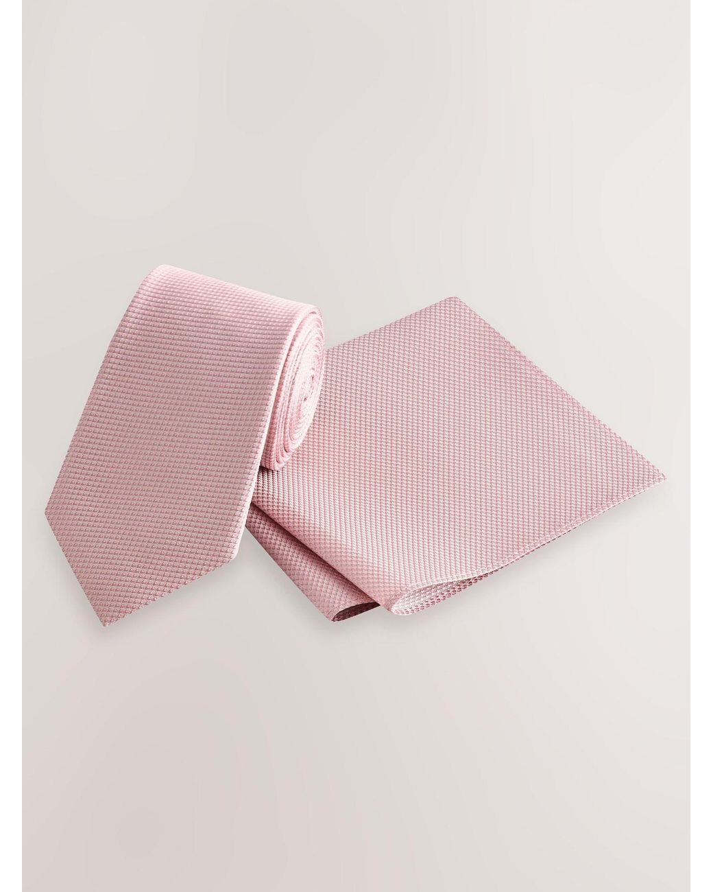 Next Set: Krawatte Und Einstecktuch in Pink für Herren