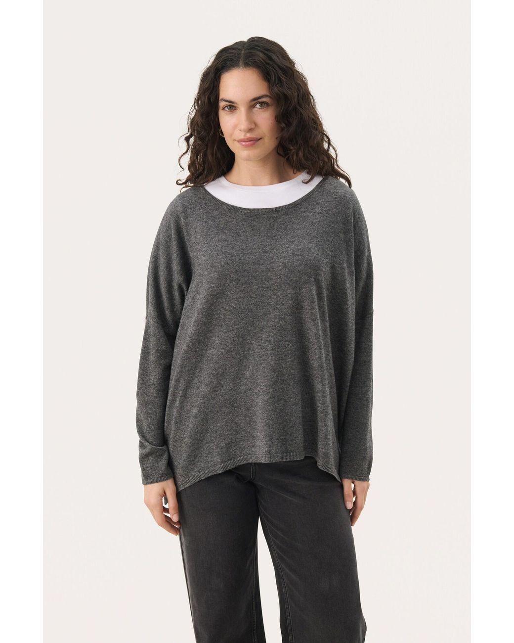 Part Two Gray Pullover Tila