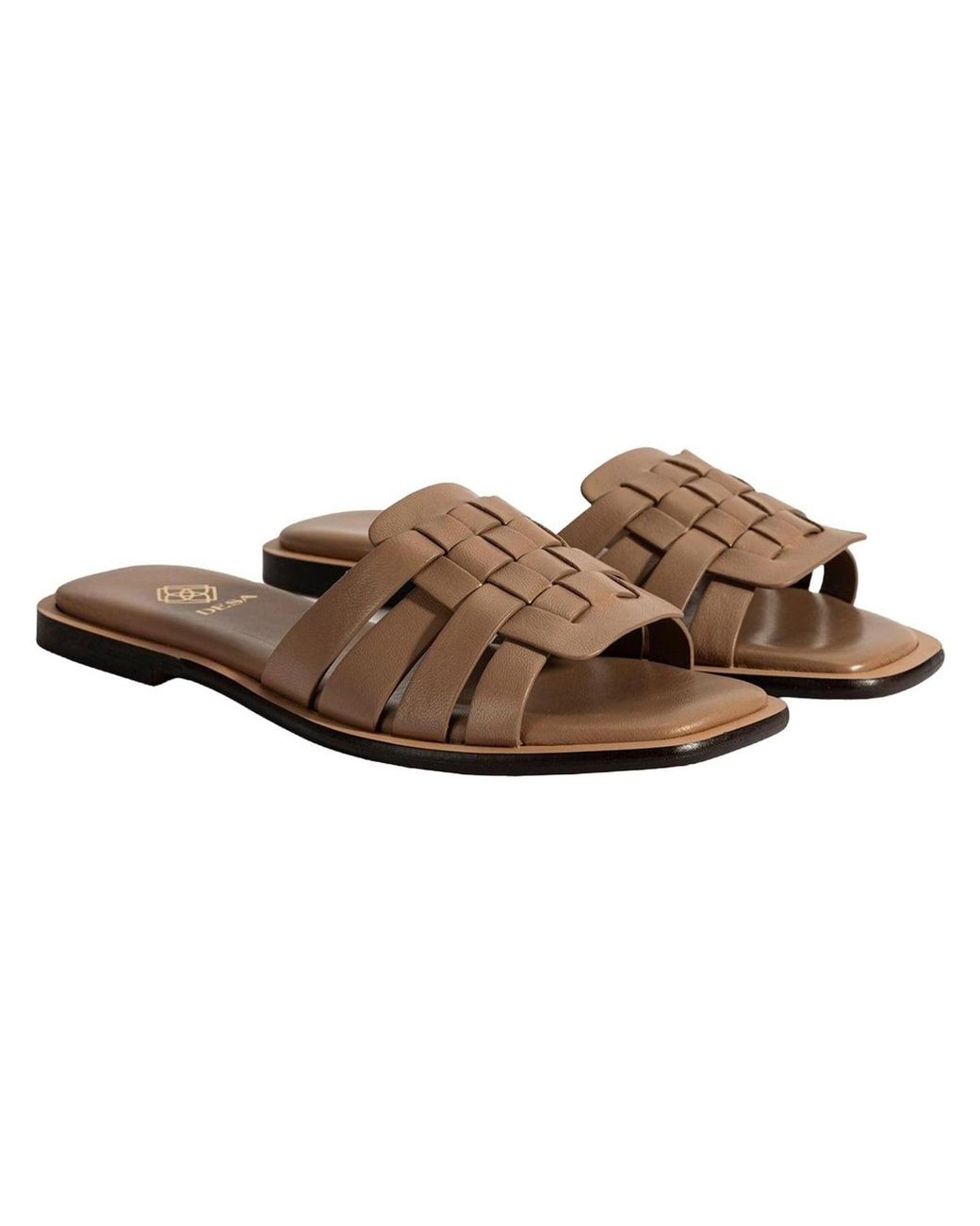 Desa Brown Pantolette Hausschuhe