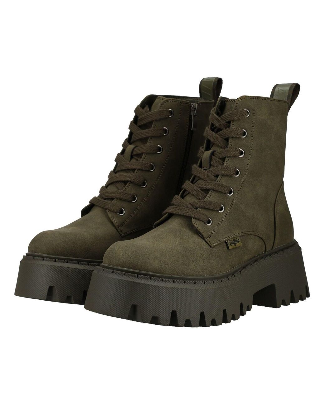 Buffalo Green Schnürstiefelette