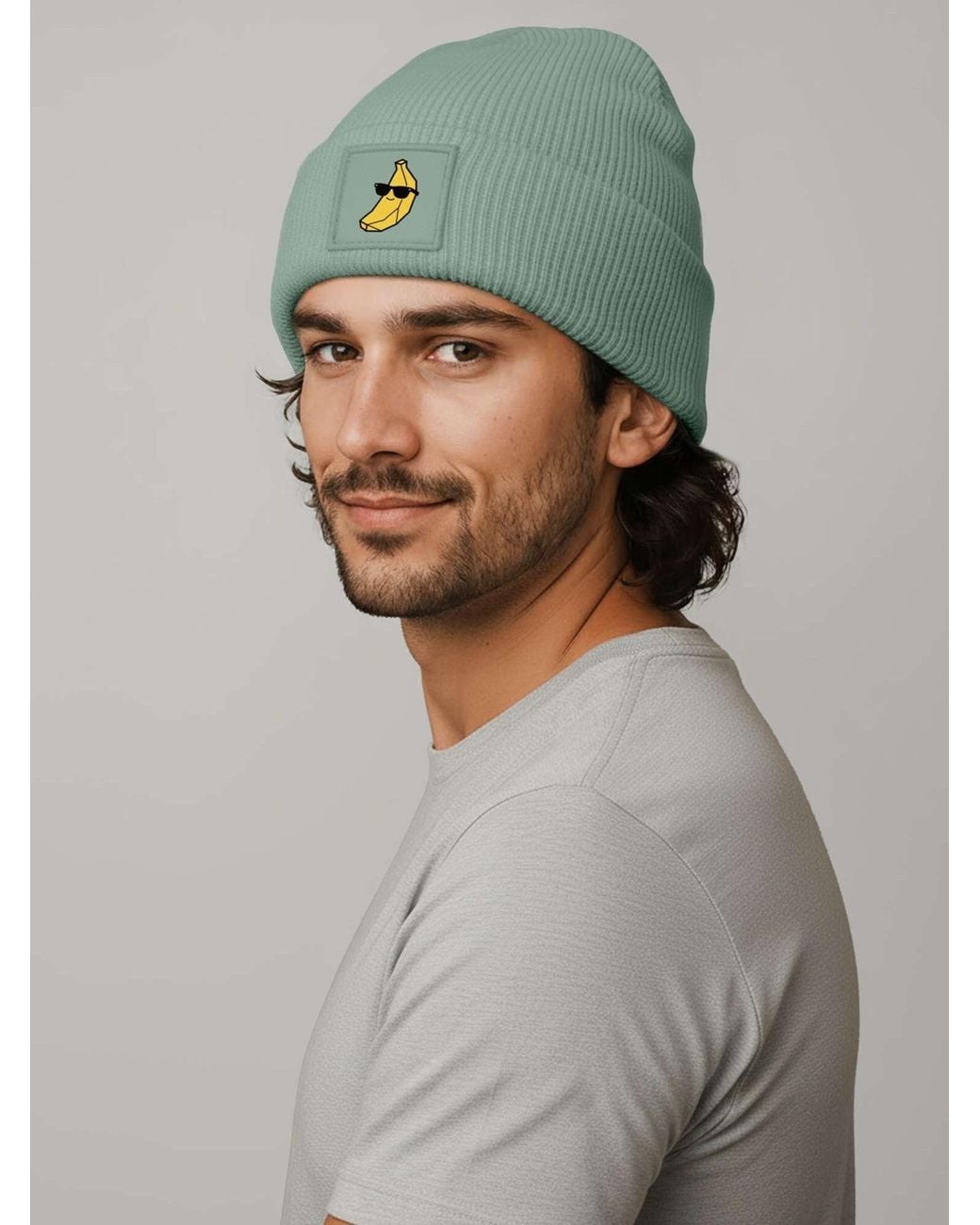 Neverless Mütze Banane in Green für Herren
