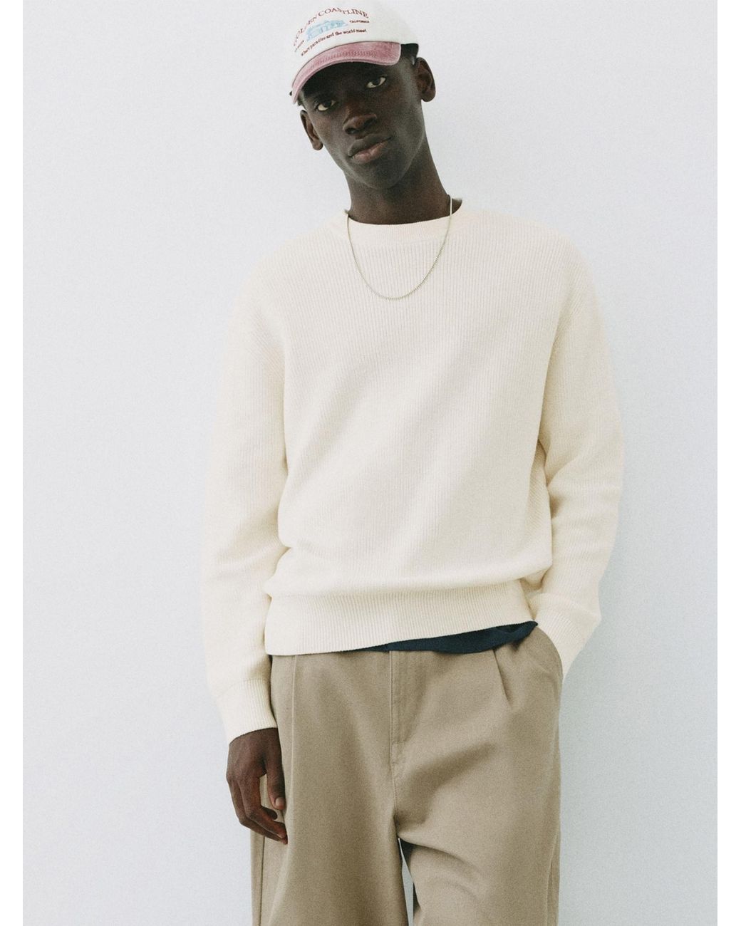 Pull&Bear Pullover in White für Herren
