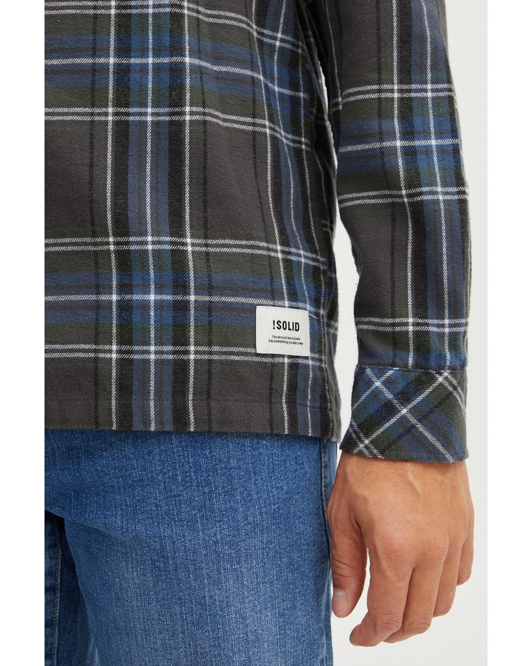 Solid Hemd Danar in Blue für Herren