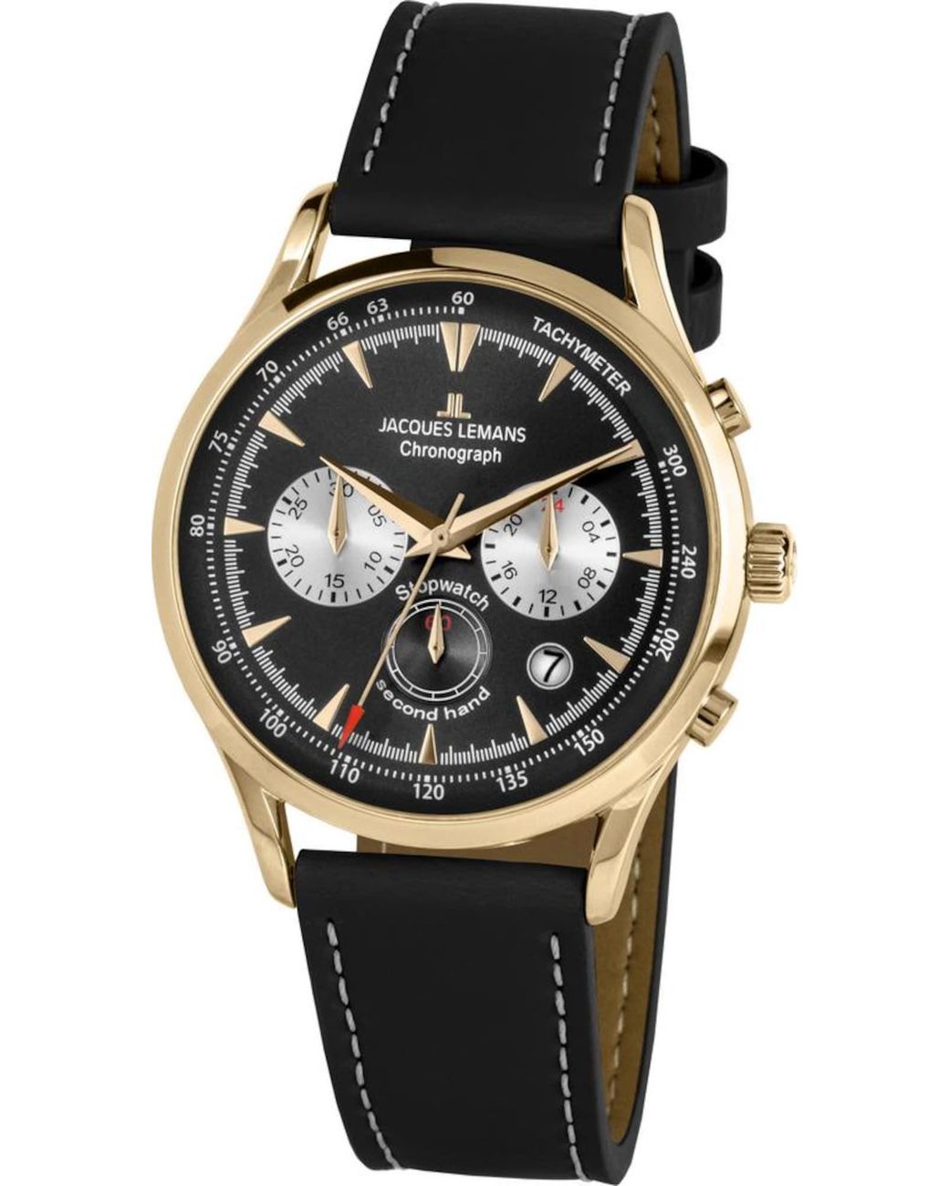 Jacques Lemans Analoguhr 'retro classic' in Black für Herren