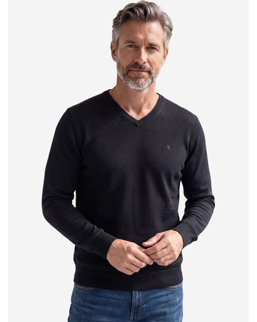 Redmond Pullover Basic in Black für Herren