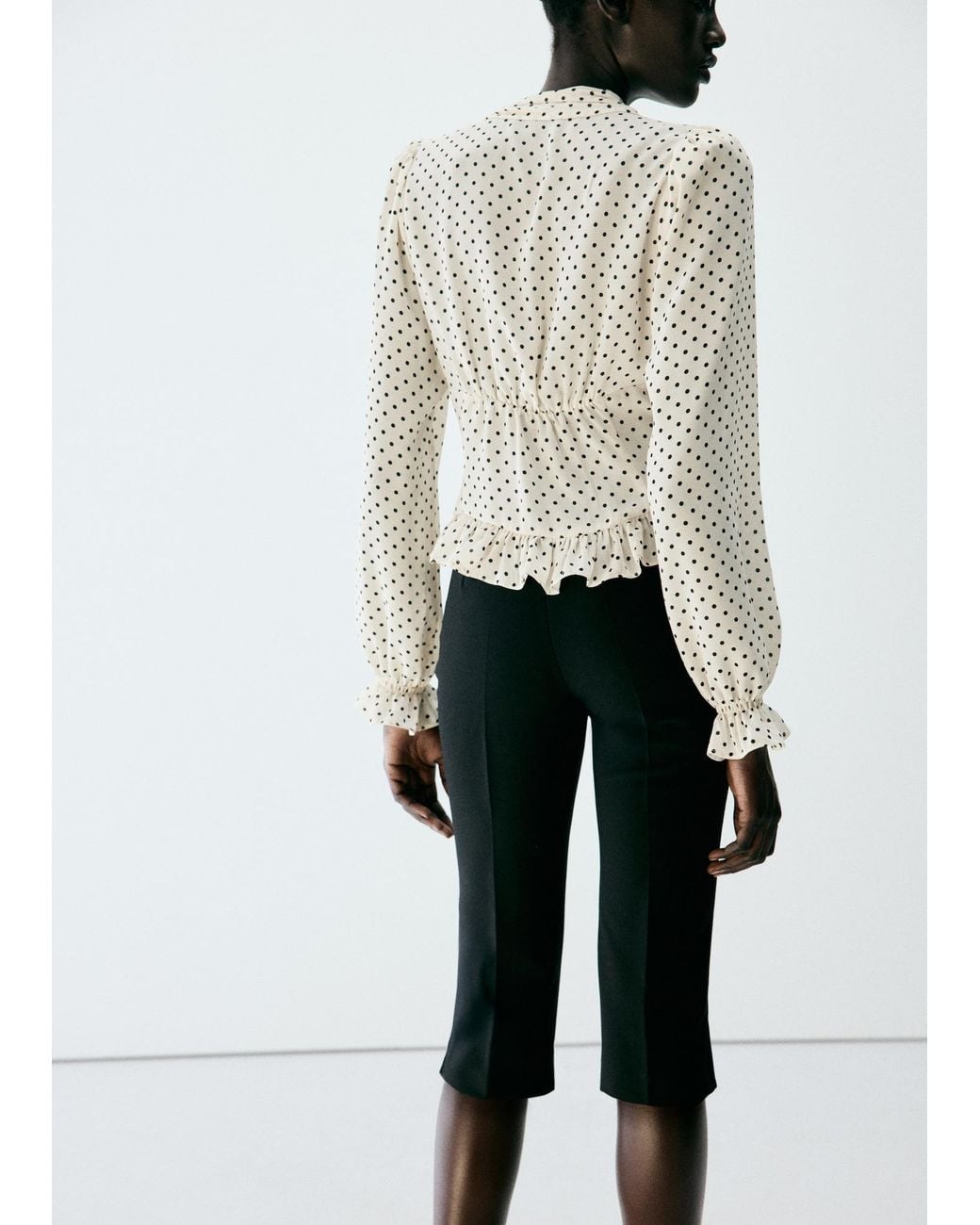 Mango White Bluse Marroc