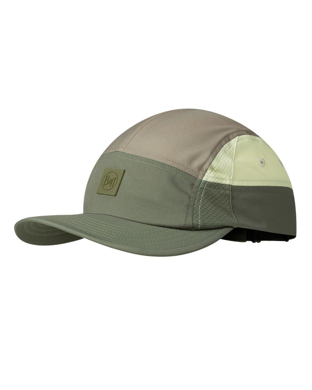 Buff Green Cap 5 Panel Go Cap