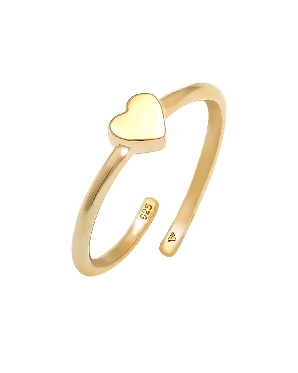 Elli Jewelry Metallic Ring Herz