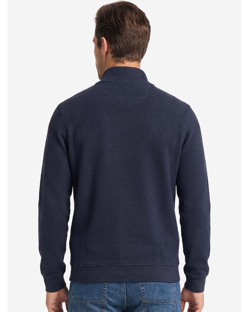 Redmond Sweatjacke Basic in Blue für Herren