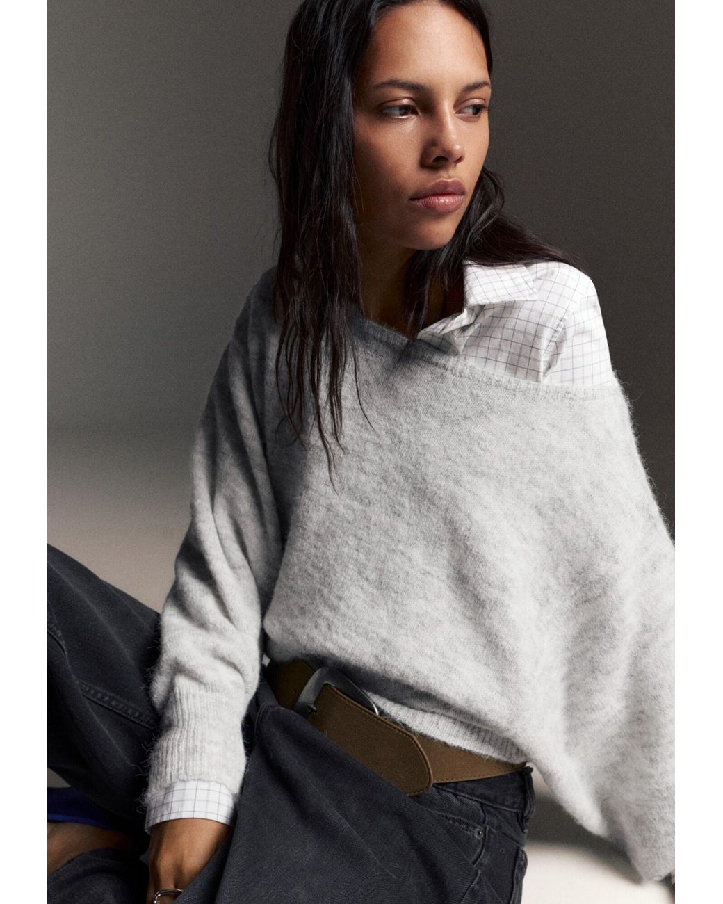 Pull&Bear White Pullover