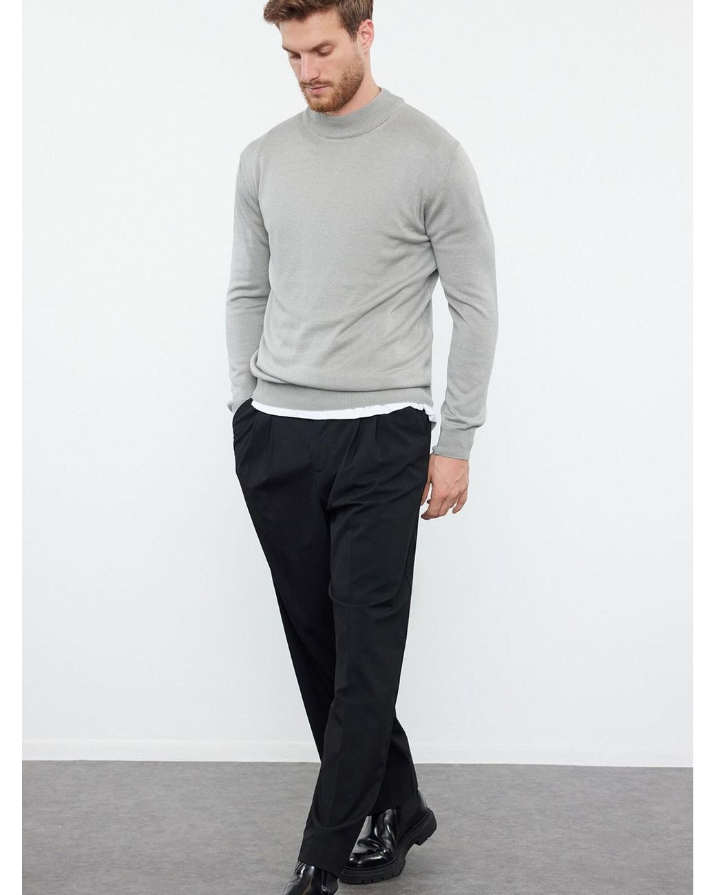 Trendyol Pullover in Gray für Herren