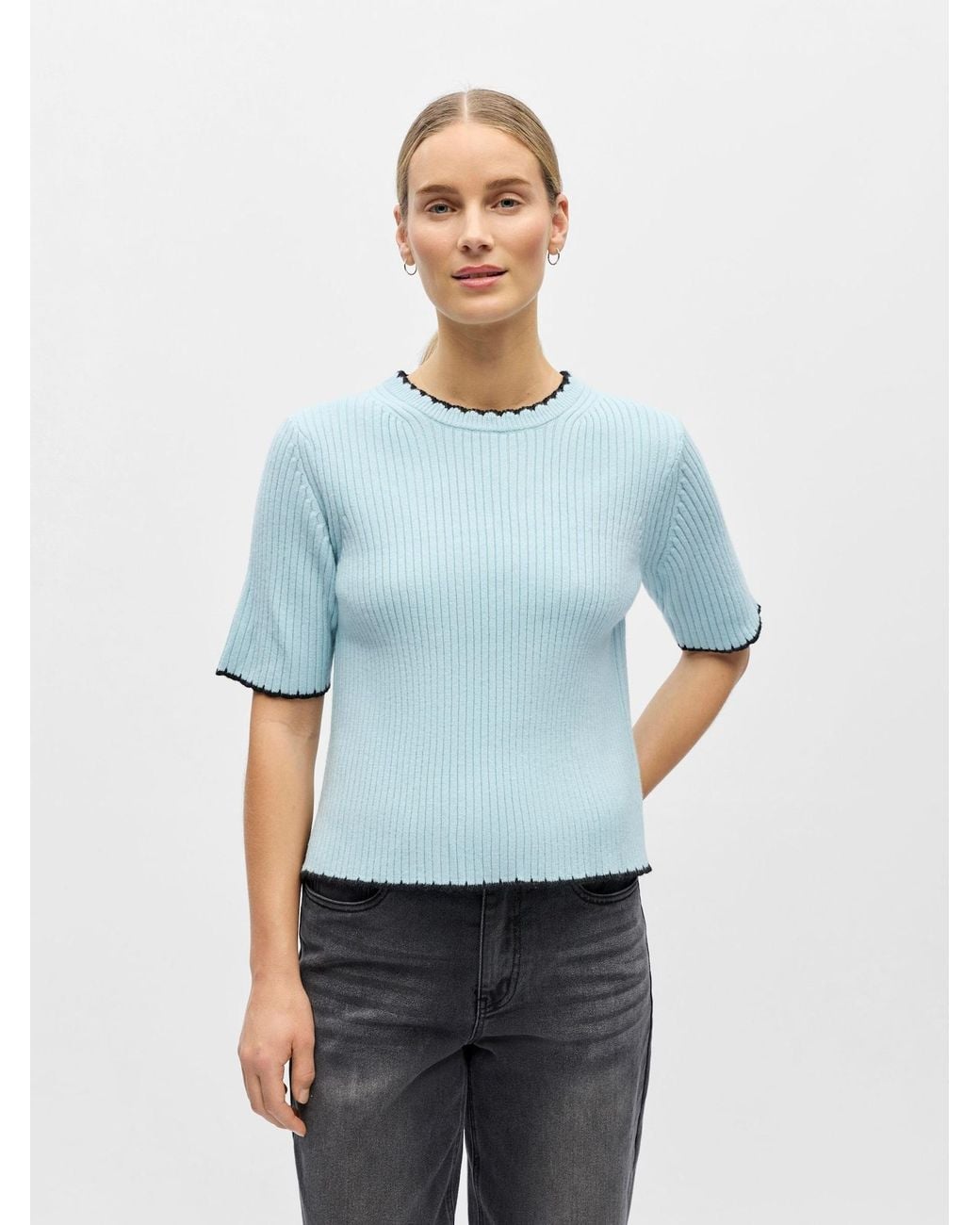 Object Blue Pullover Objelva