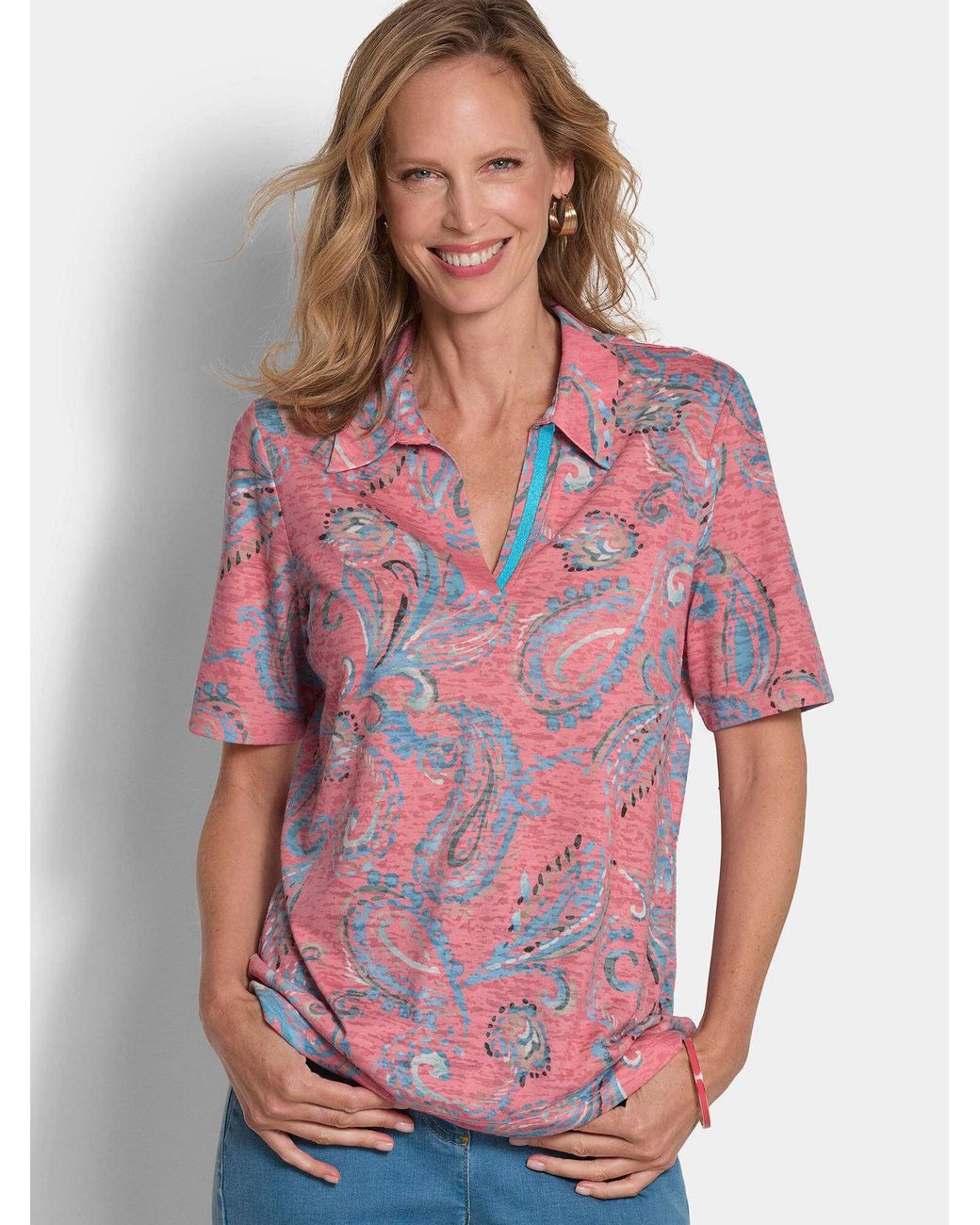 Goldner Pink Bluse