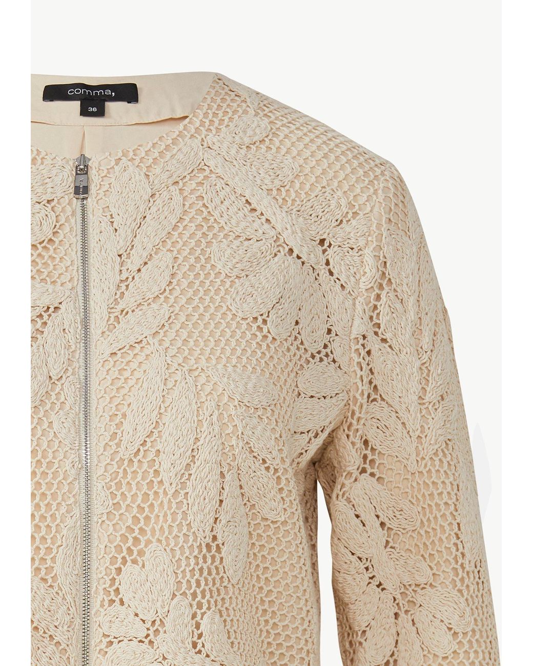Comma, White Strickjacke