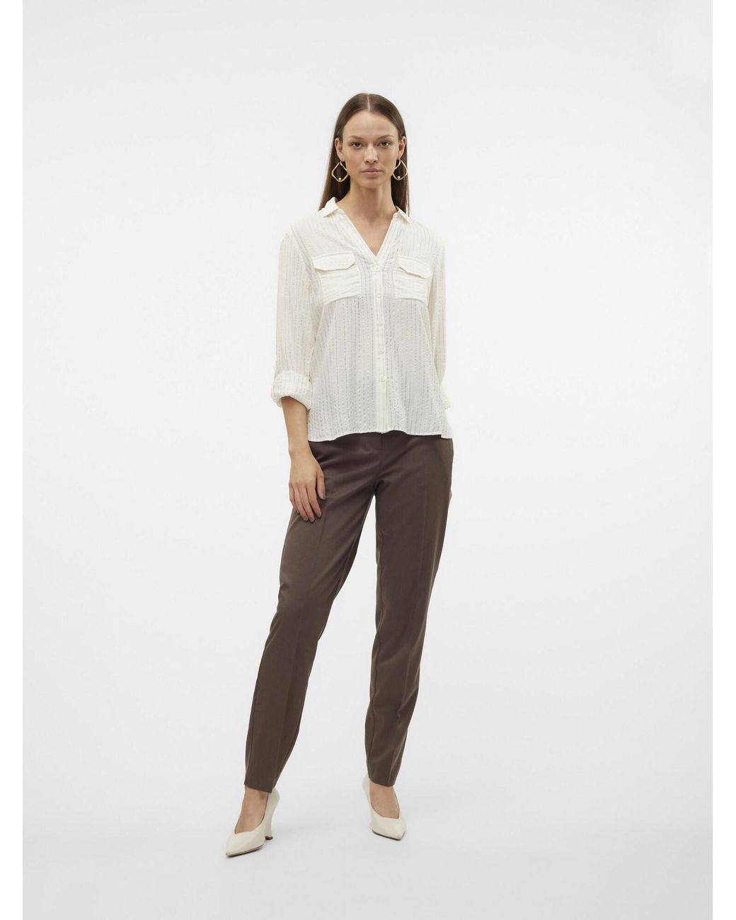 Vero Moda White Bluse Vmbumpy