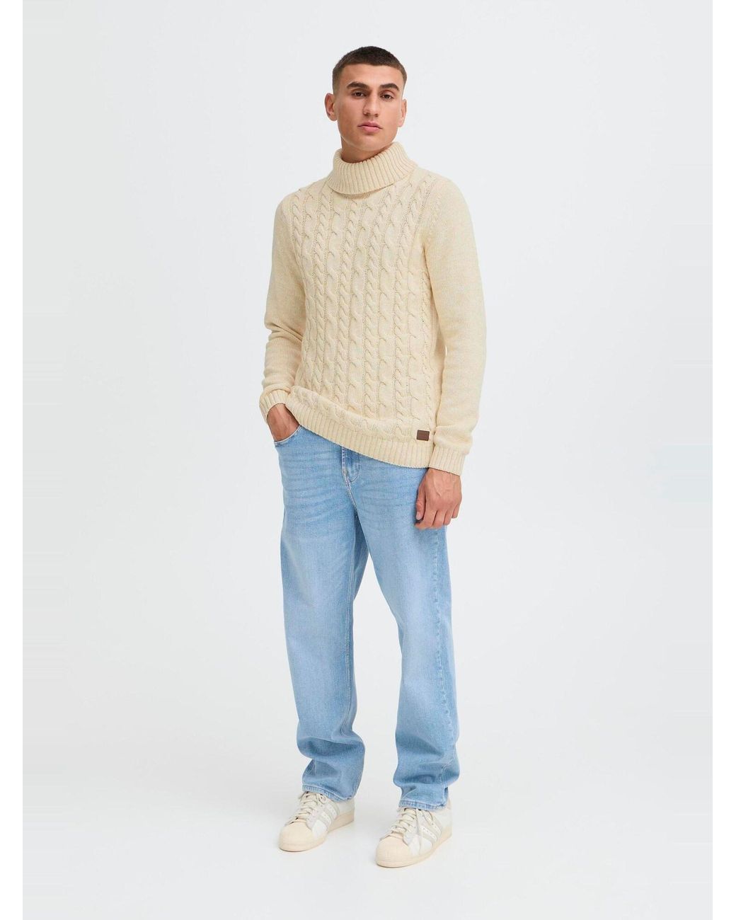 Solid Pullover Sdrino in White für Herren