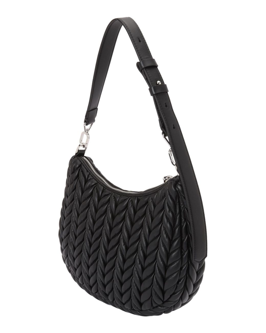 Karl Lagerfeld Black Schultertasche Weave