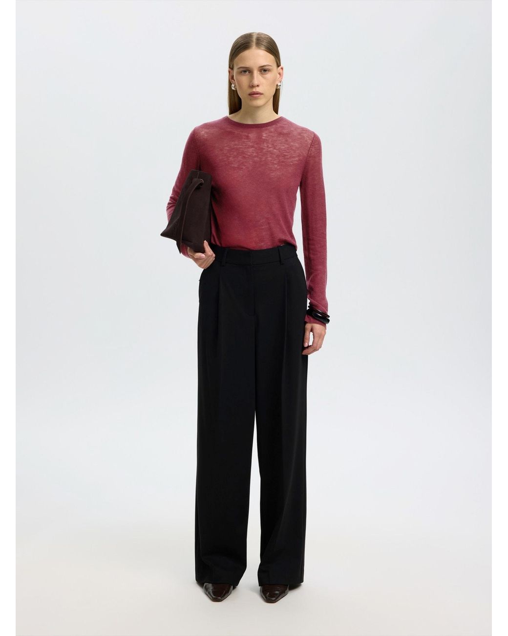 SELECTED Red Pullover Slwvendy