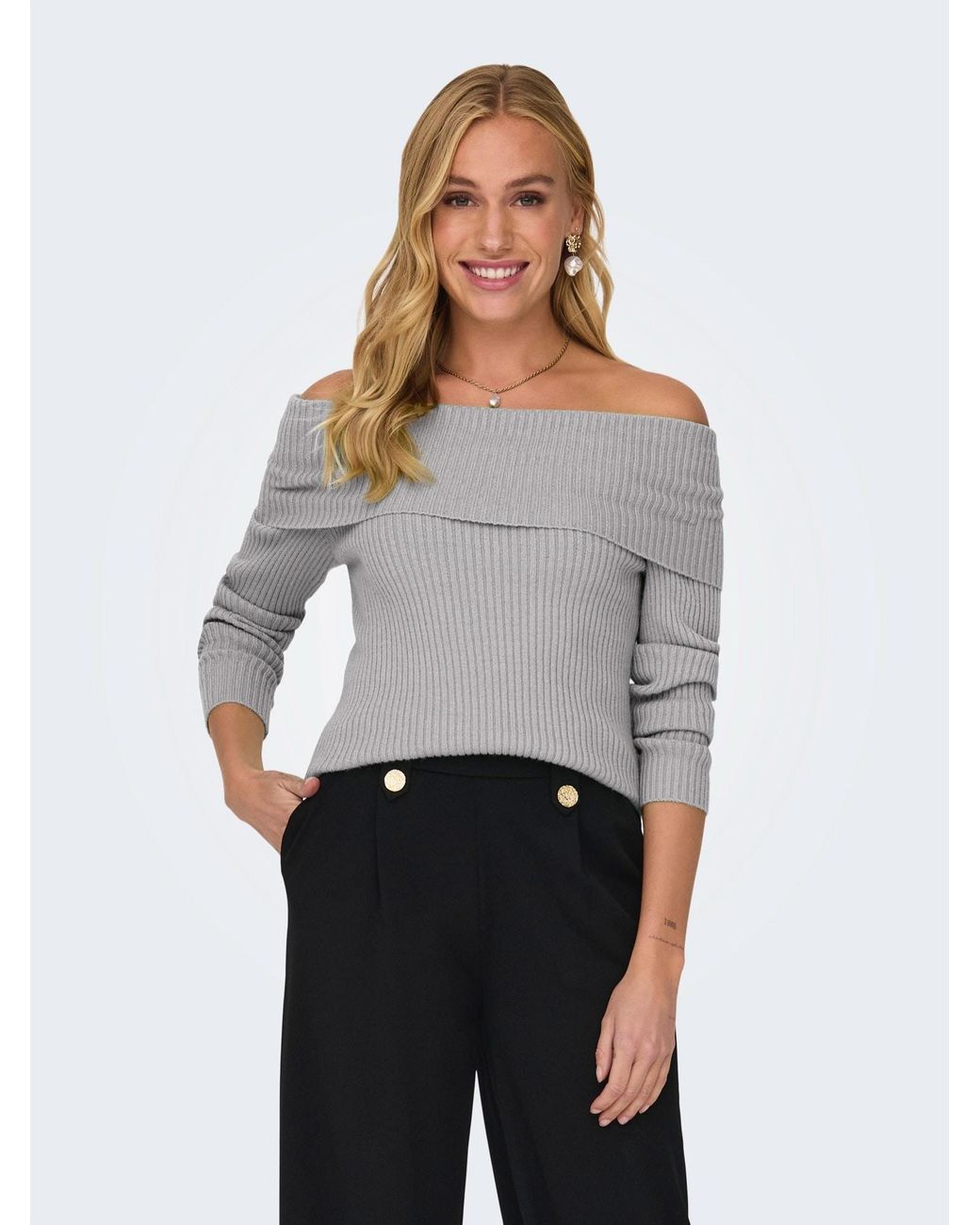 ONLY Gray Pullover Onlkatia