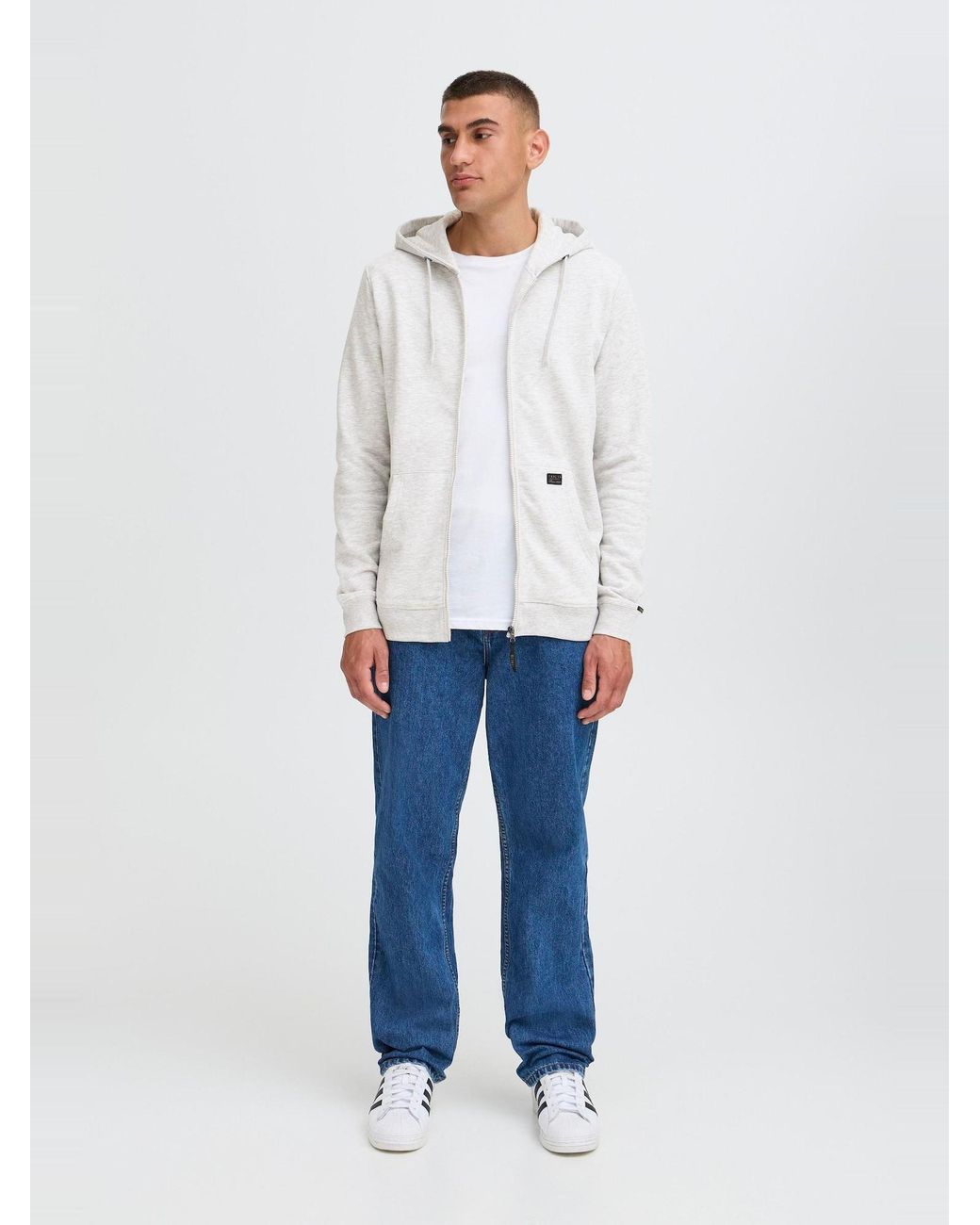 Solid Sweatjacke Sdaupo in White für Herren