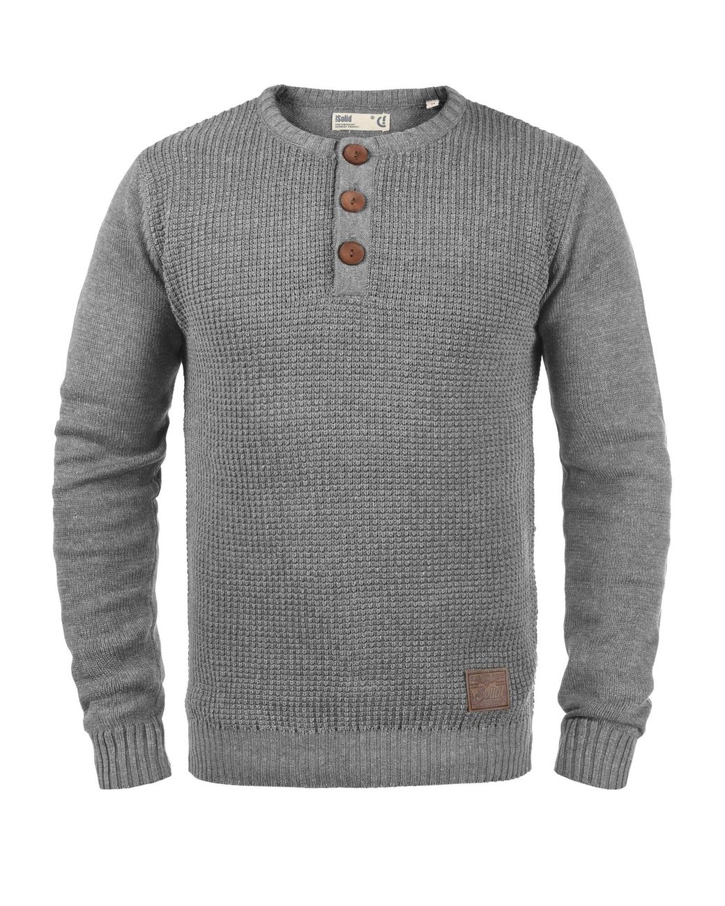 Solid Strickpullover 'terrance' in Gray für Herren