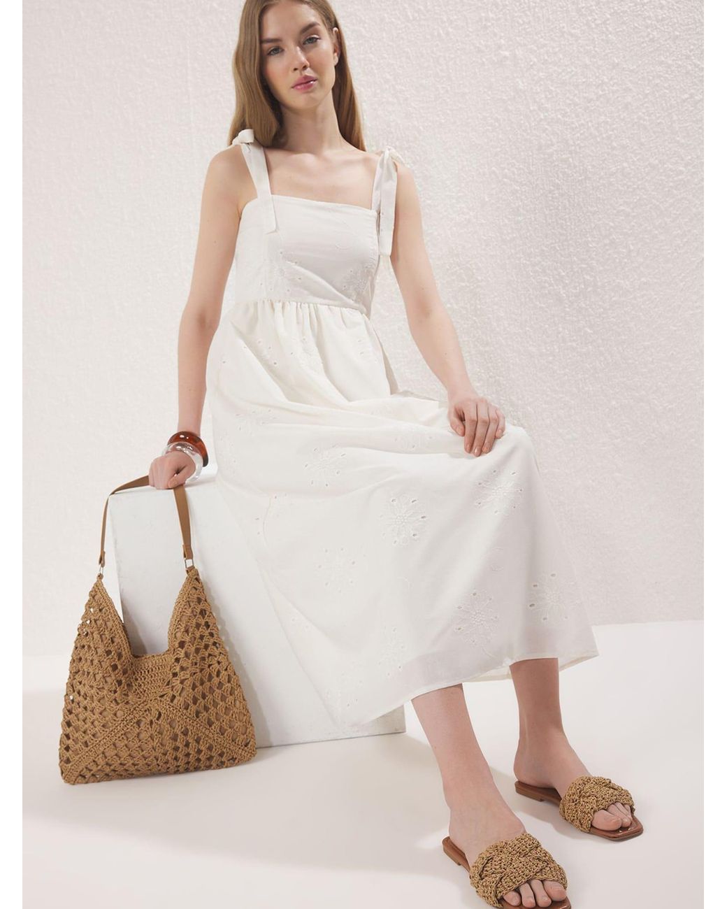 Trendyol White Pantolette