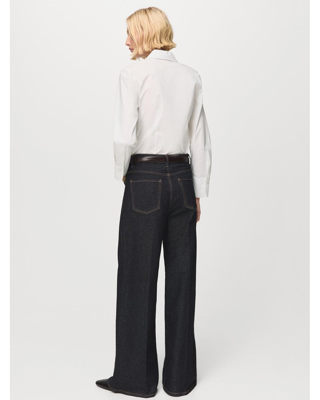 Mango White Bluse Sofia