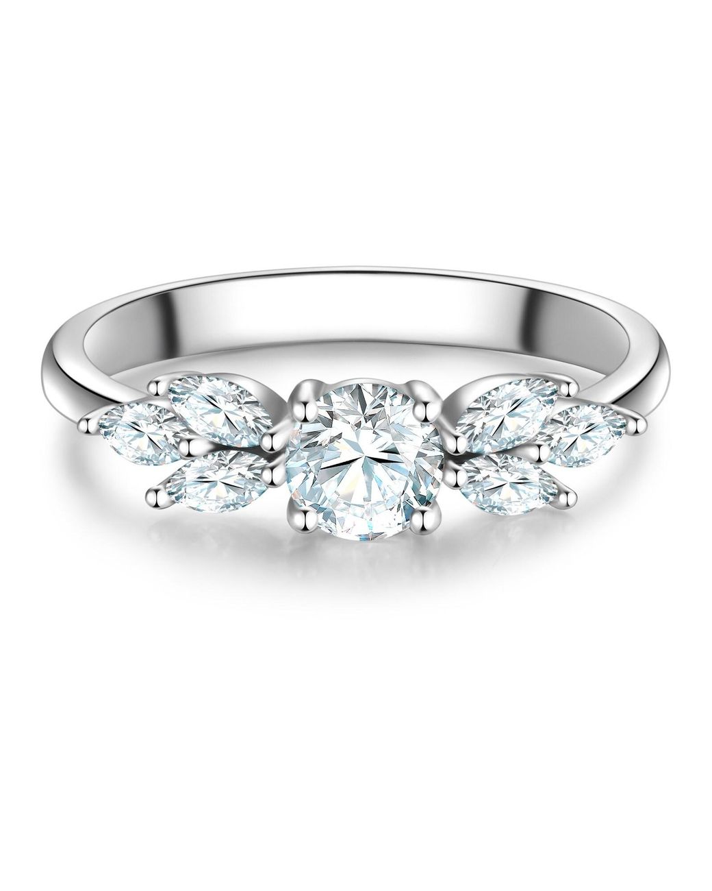 Trilani White Ring
