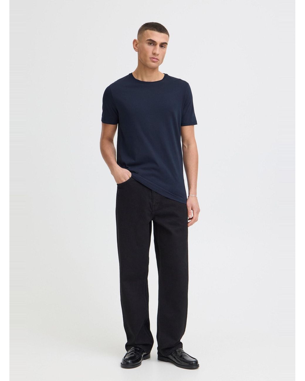 Solid T-Shirt Sdrock in Blue für Herren