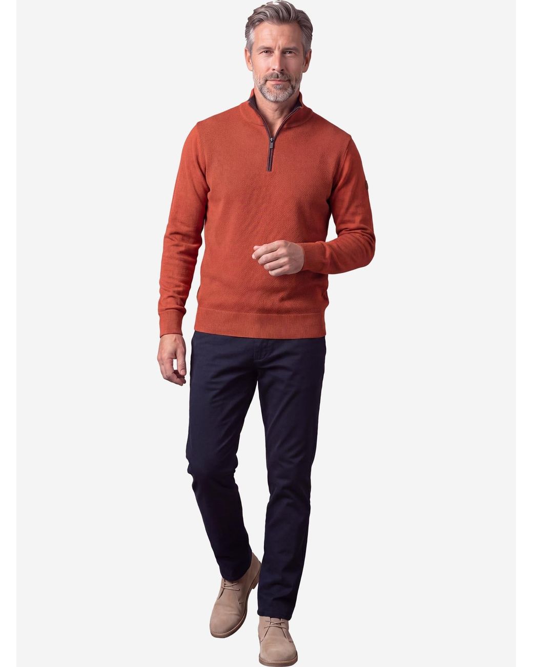 Redmond Pullover Basic in Red für Herren