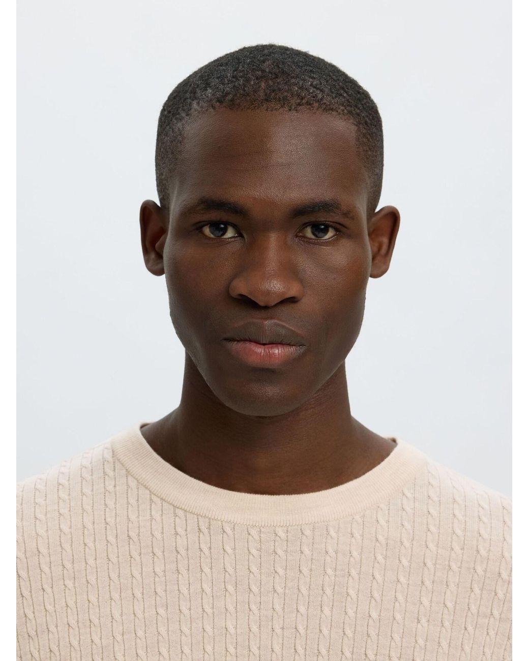SELECTED Pullover in Natural für Herren