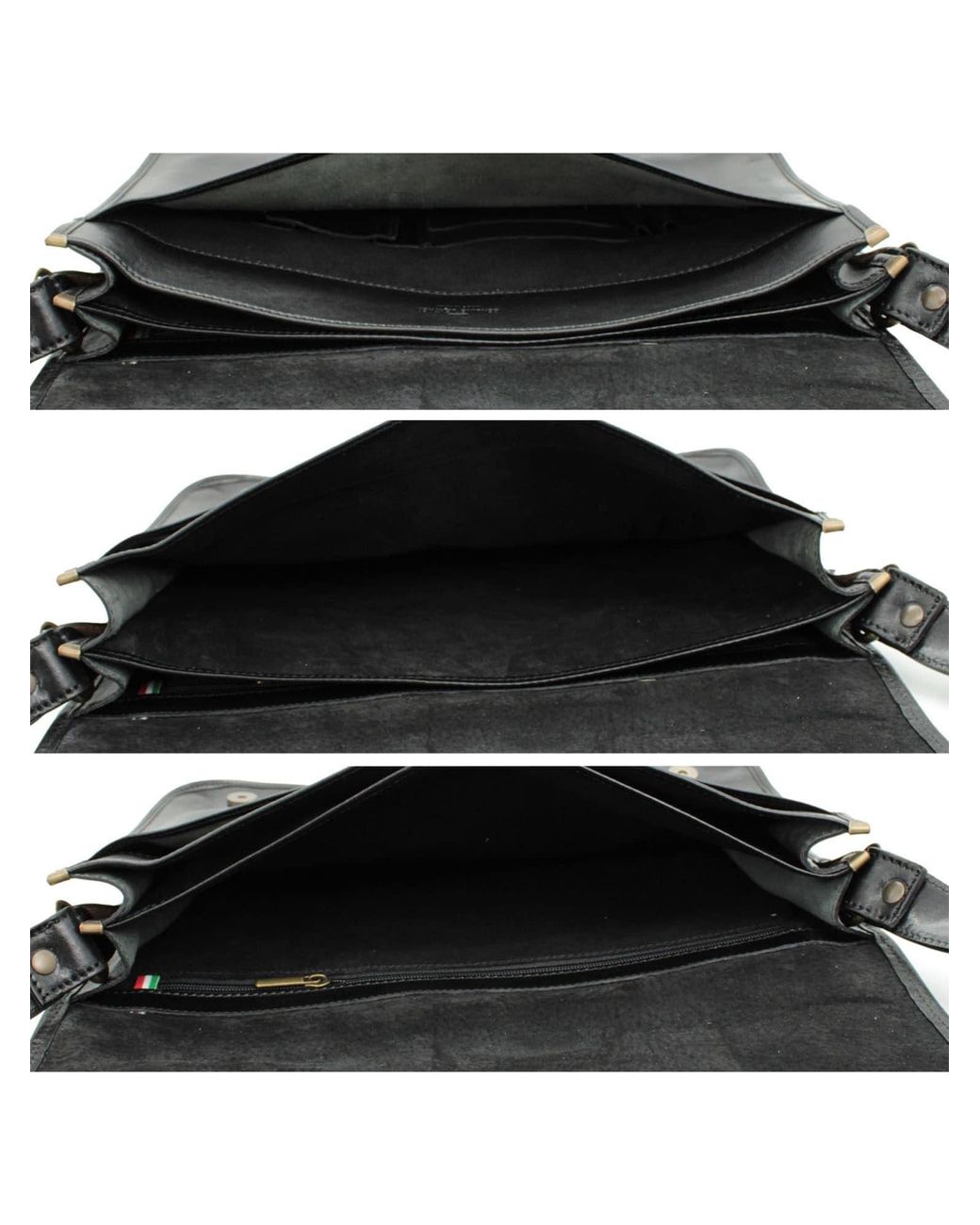 bupell Messenger Eugenio in Black für Herren