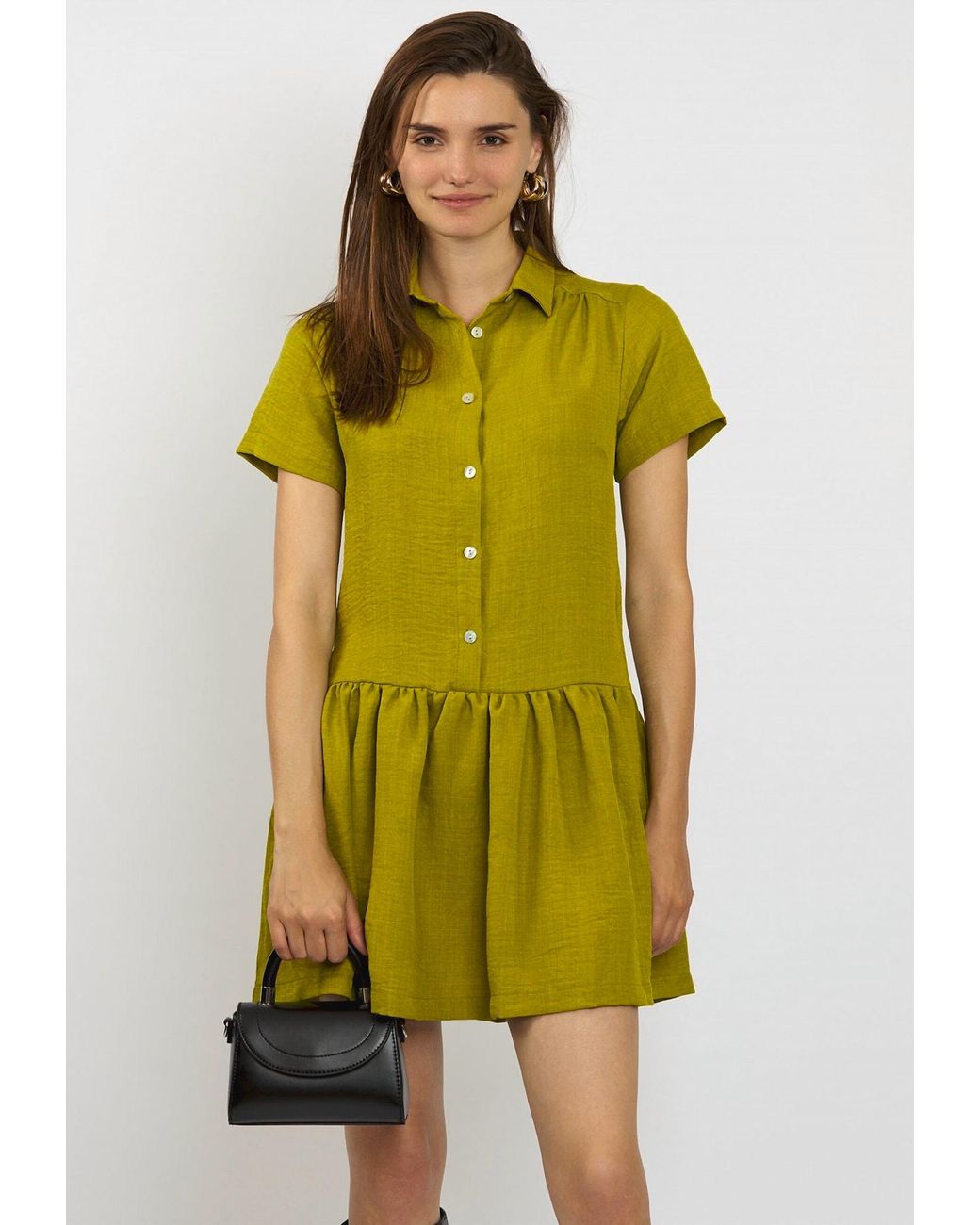 FRESHLIONS Green Blusenkleid Corin