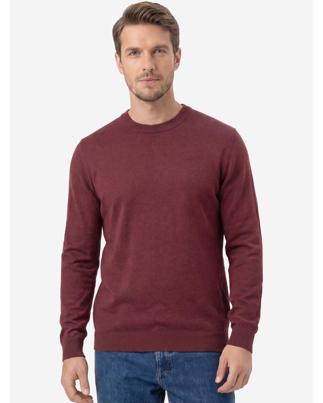 S.oliver Oliver Pullover Basic in Red für Herren