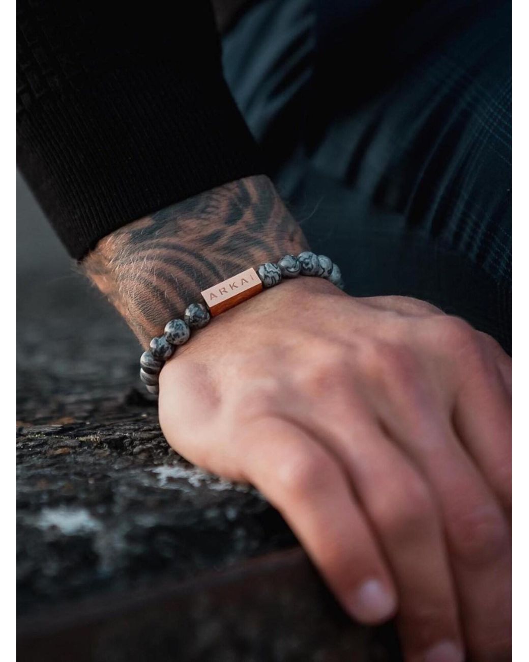 Arka Armband Roas in White für Herren