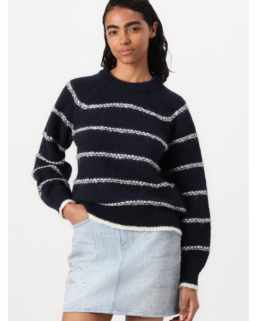 Pieces Blue Pullover Pcnelia
