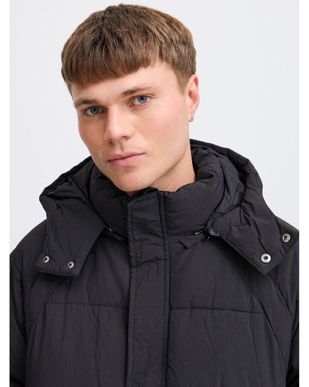 Solid Übergangsparka Milo in Black für Herren