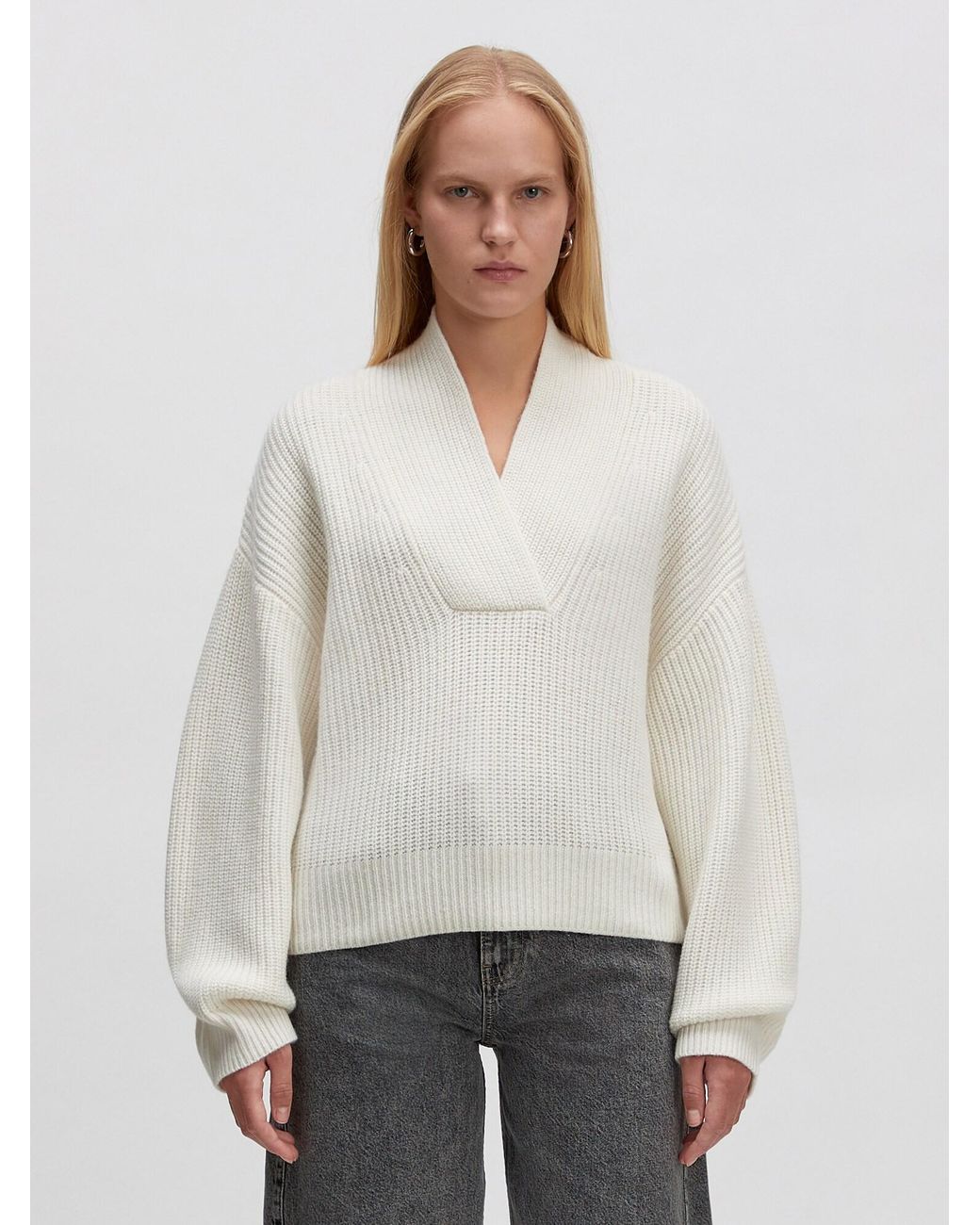 EDITED White Pullover Aus Wollmix Samia