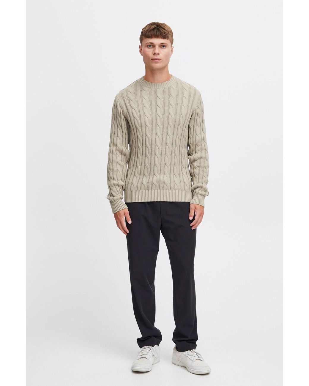 Solid Pullover in White für Herren