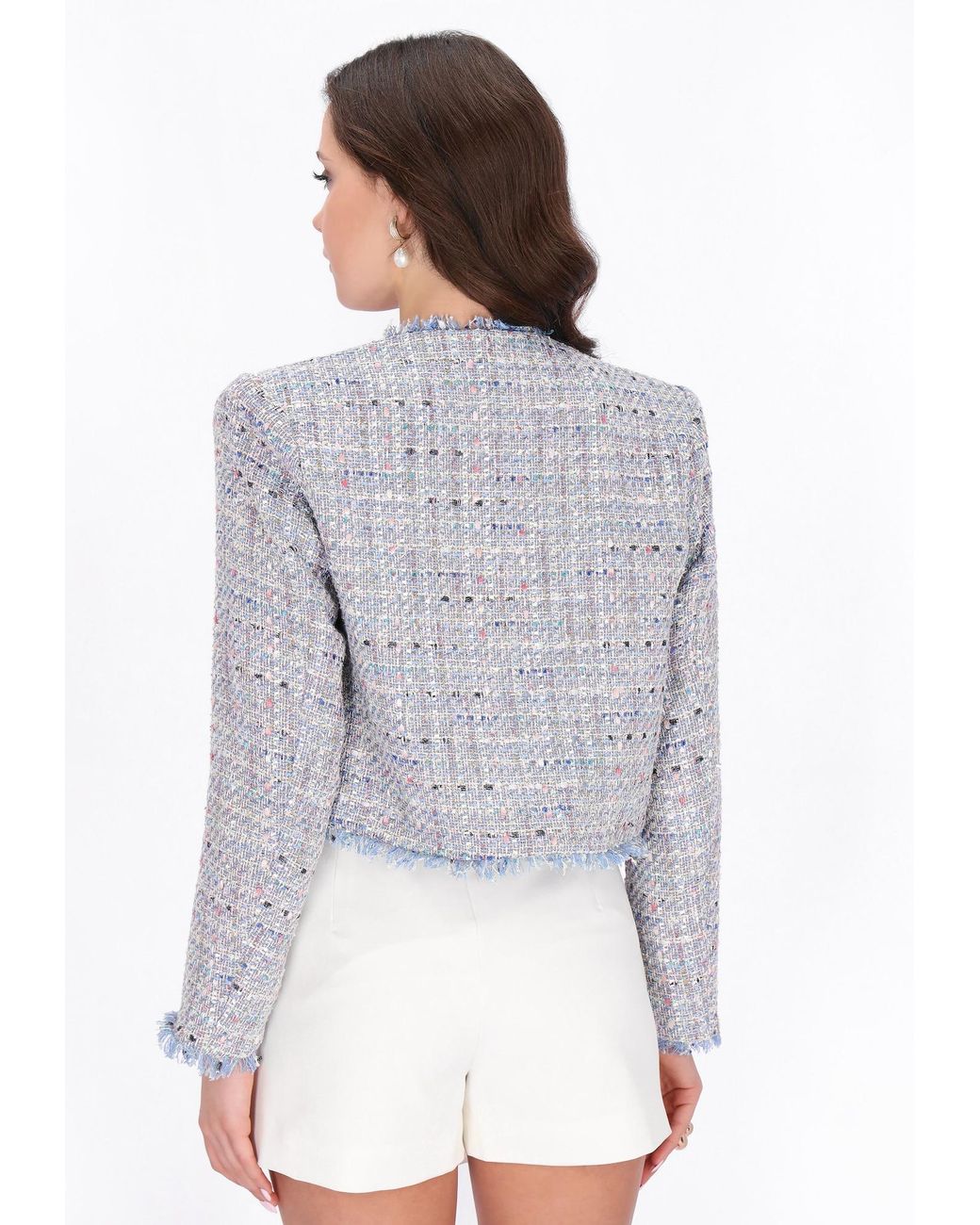 faina White Blazer Festive