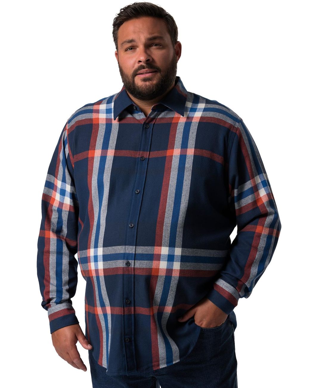 Men Plus Hemd in Blue für Herren